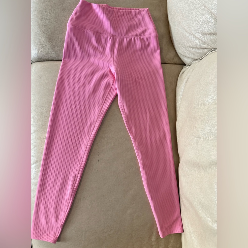Beach Riot Pink Waffle Leggings